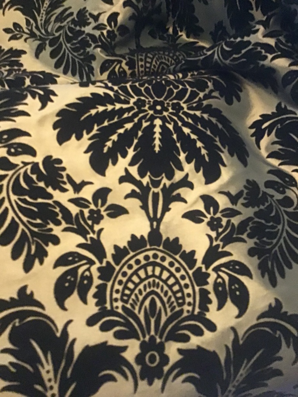 Fabric stunning vintage bronzed green/ black velvet flocked 2yards